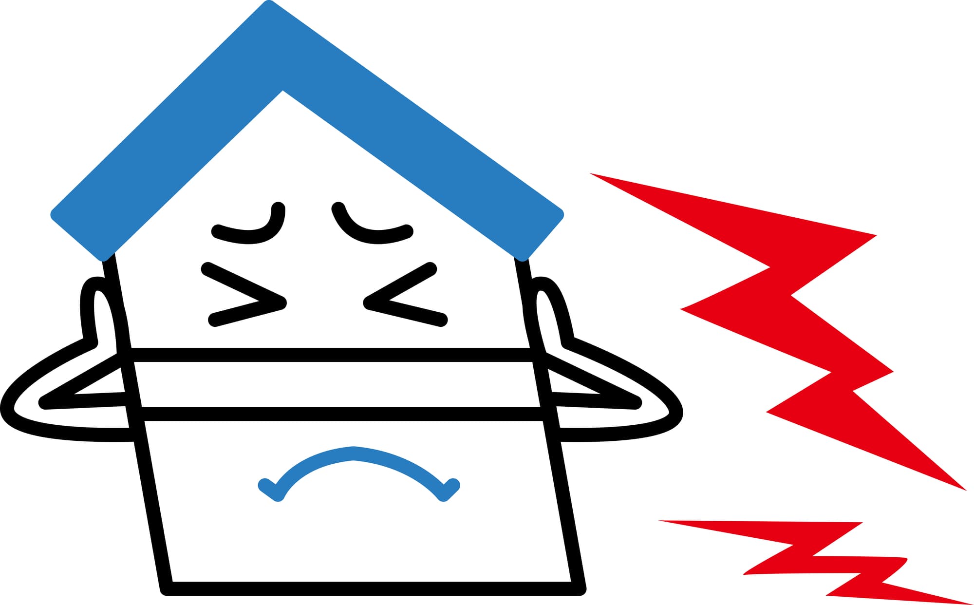 騒音に悩まされる住宅