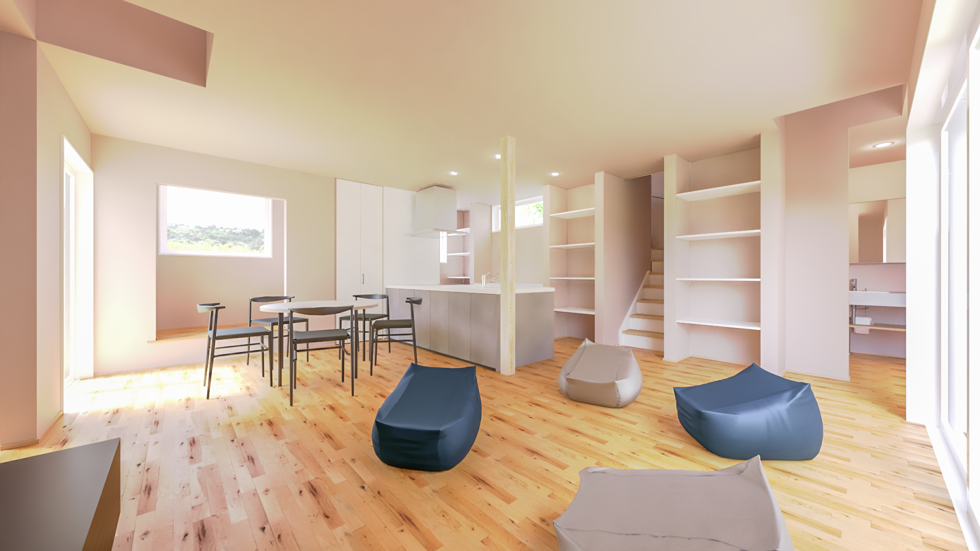 ライブラリーのあるLDK②