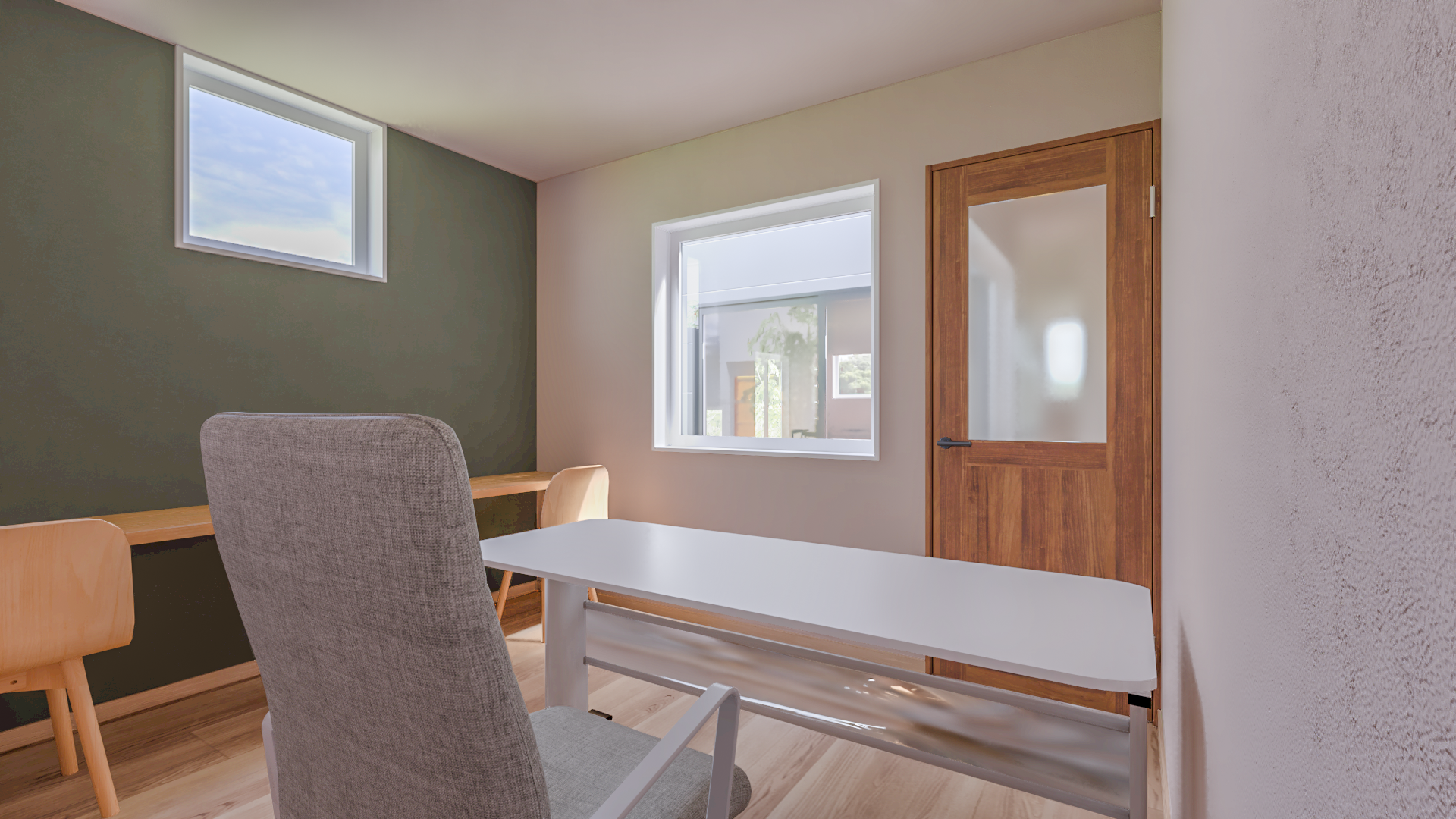 ご主人と子供たちのためのワークスペース